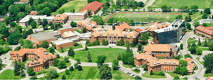 John Abbott College drone view from above